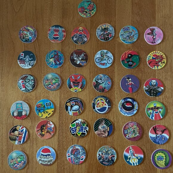 Vintage 37 POGS Big Slam 1995 Pepsi Mountain Dew Sport Collection - Picture 4 of 11